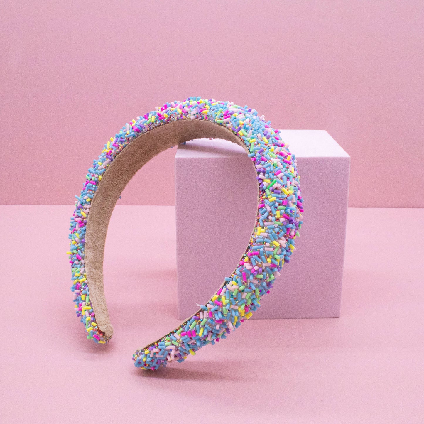 Padded Sprinkles Headband: Hot Pink