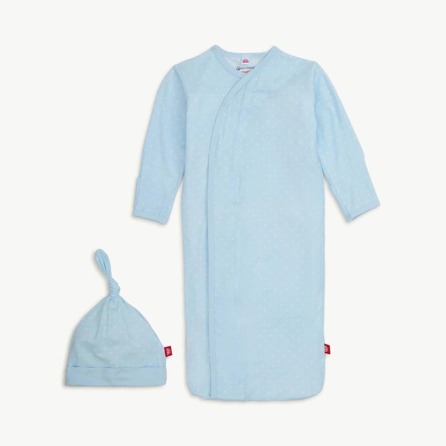 Pin Dot Blue Magnetic Gown + Hat
