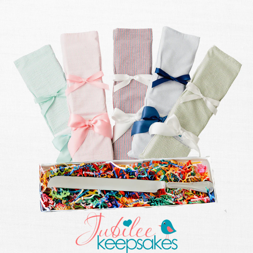 Birthday Knife: Pink Seersucker