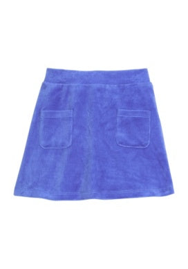 Regent Blue Faux Suede Skort