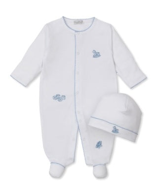 Light Blue Toy Footie & Hat set