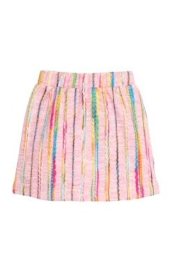 Wavy Pink Wool Mini Skirt