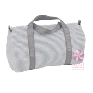 Gray Seersucker Baby Duffel