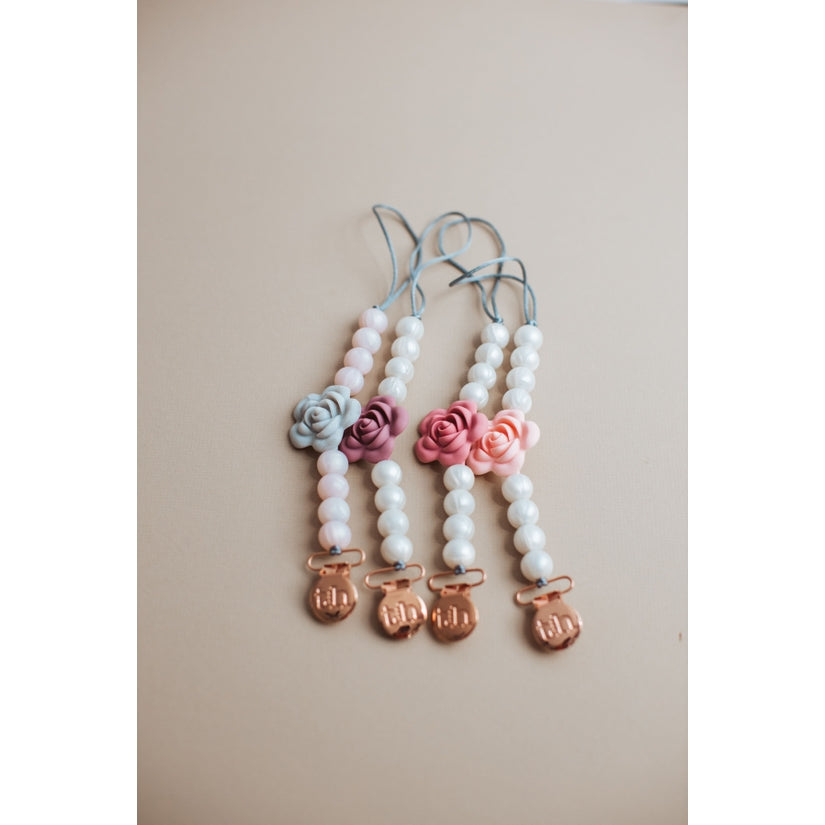 Flower Pacifier/Toy Clip