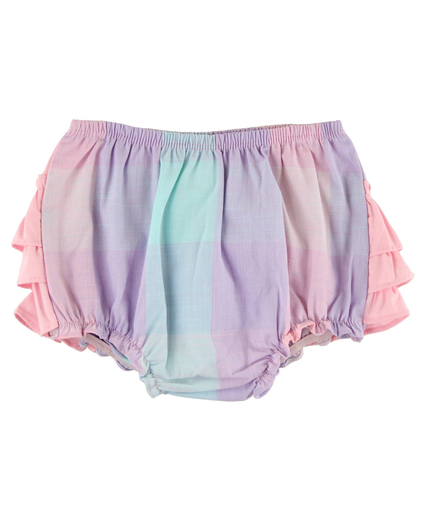 Cotton Candy Plaid Woven RuffleButt