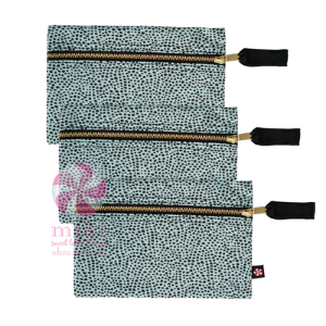 Aqua Cheetah Cosmo Bag