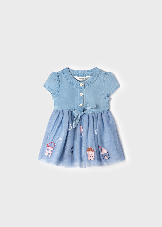 Girls denim outlet tulle dress