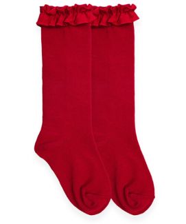 Jeffries Ruffle Knee High