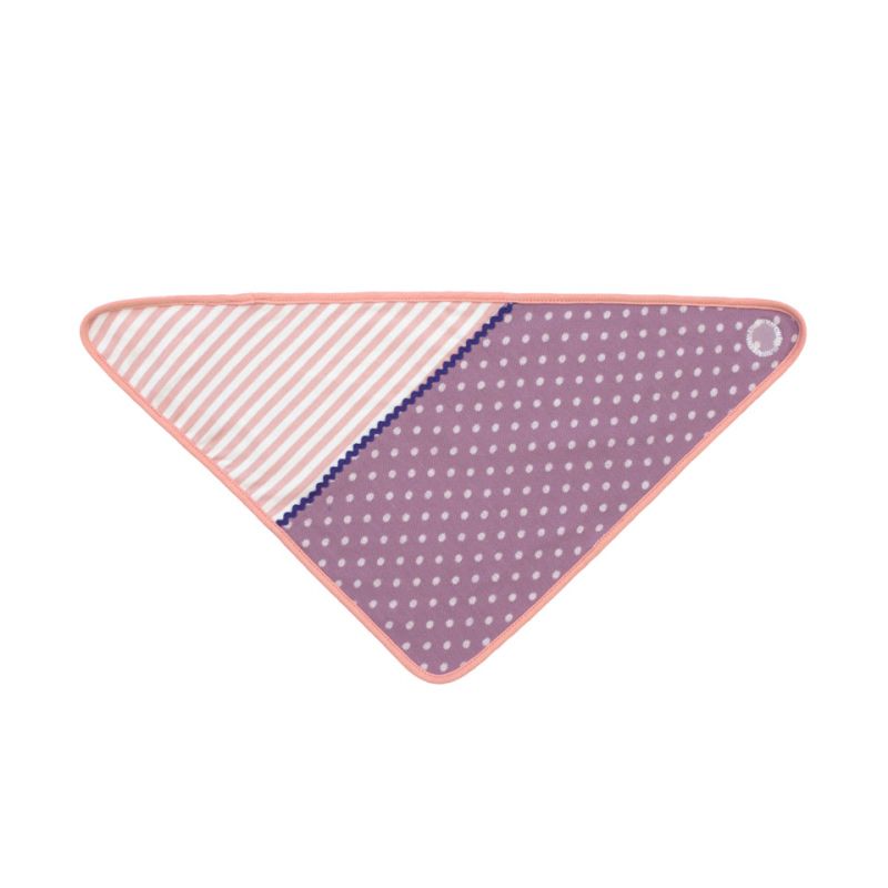 Purple Polka Dots Bandanna Bib