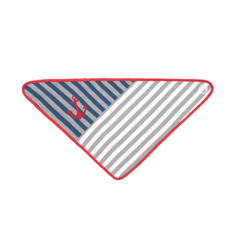 Grey Stripes Bandanna Bib