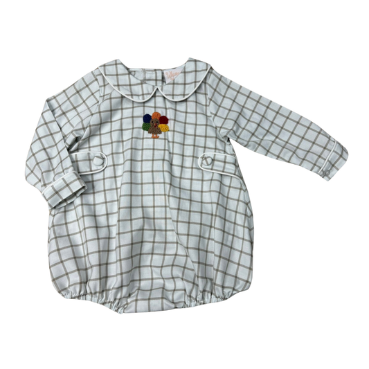 Turkey Time Peter Pan Collared Bubble