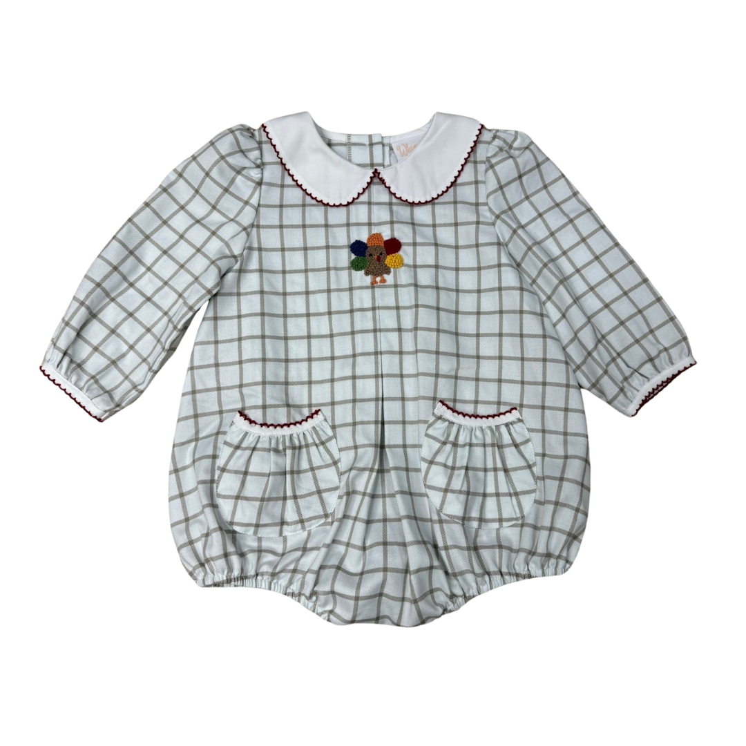 Turkey Time Pleat Collared Bubble