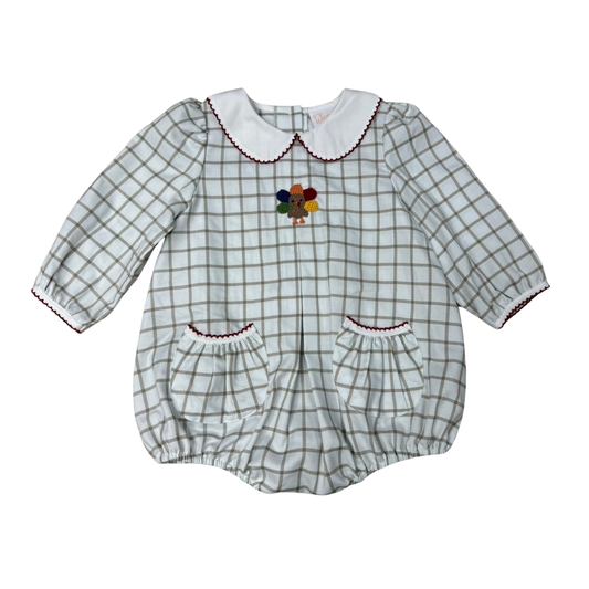 Turkey Time Pleat Collared Bubble