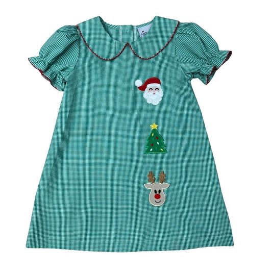 Green Gingham Christmas Dress