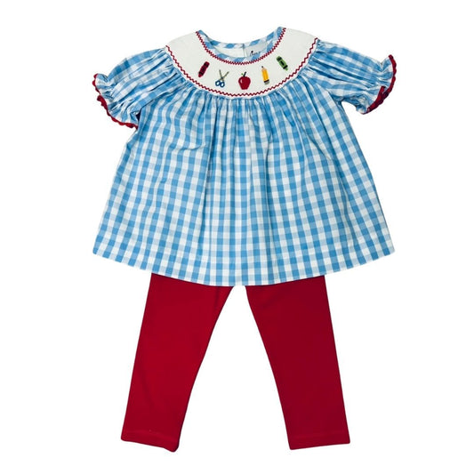 School Days Smocked Set
