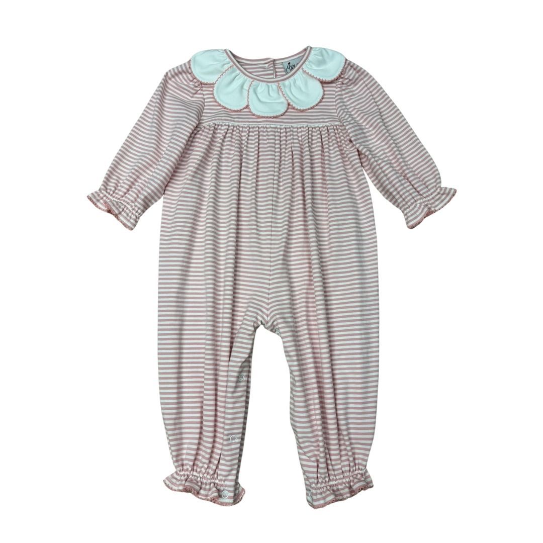 Pink Petal Collar Romper