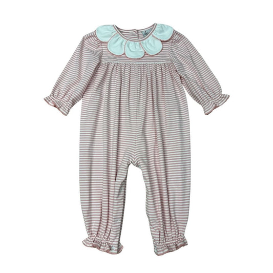 Pink Petal Collar Romper