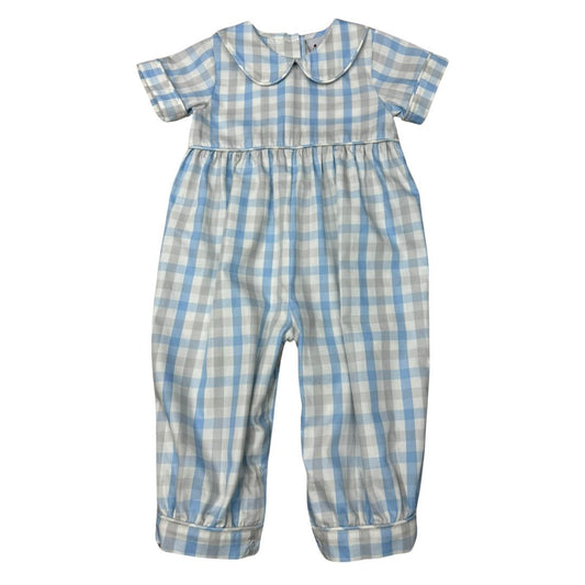 Blue Plaid Peter Pan Romper