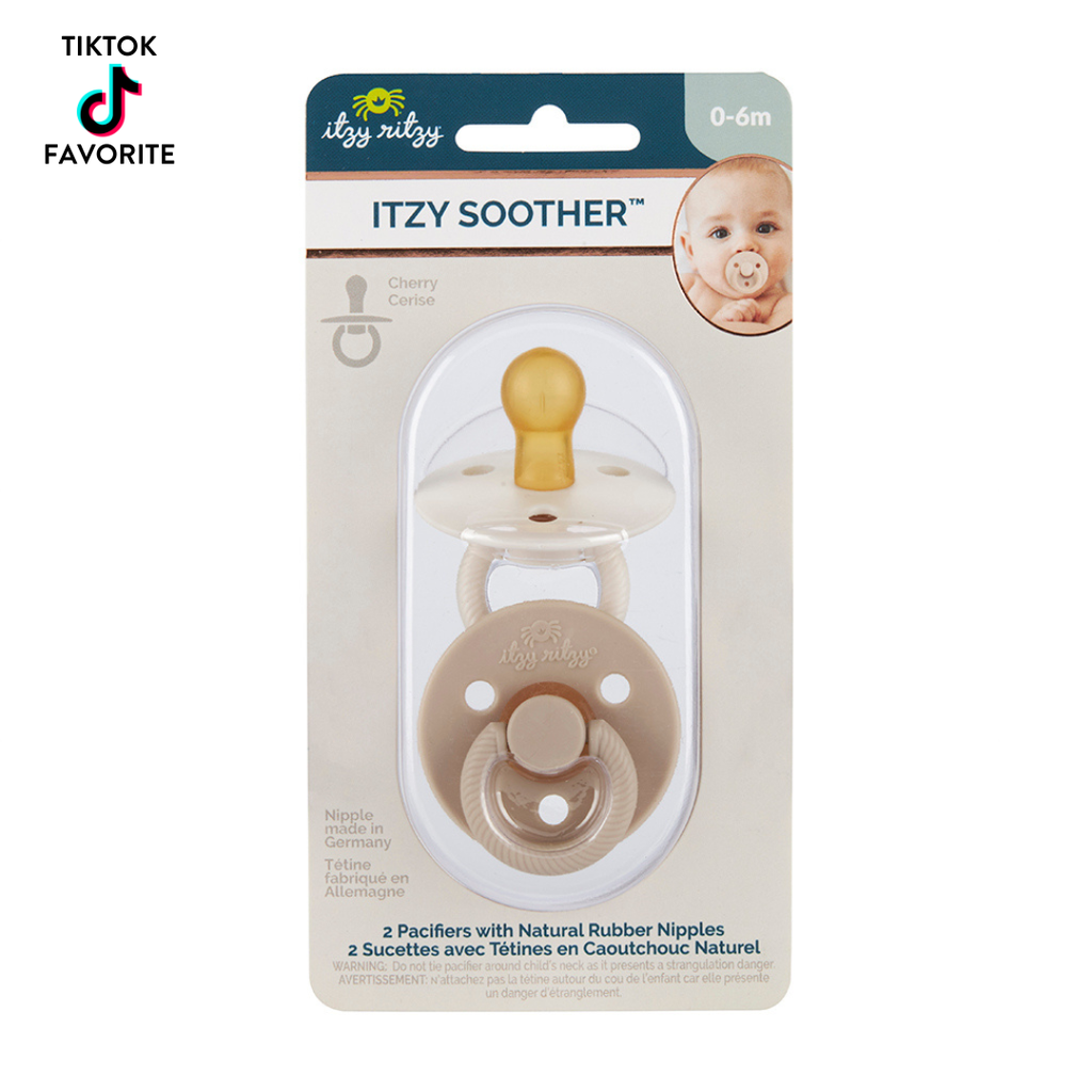 *NEW STYLES* Itzy Soother™ Natural Rubber Paci Sets: Blossom + Rosewood