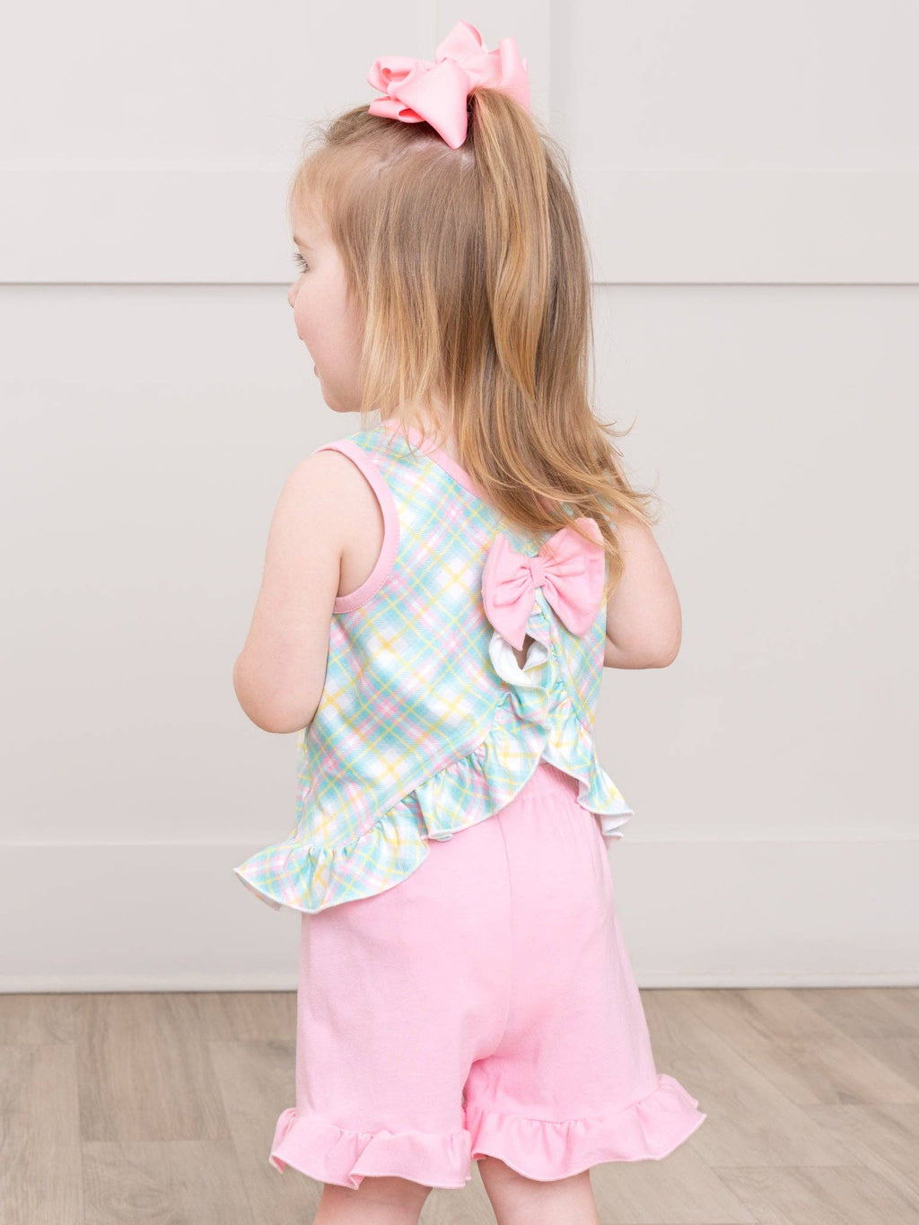 Mama’s Girl Pastel Plaid Set
