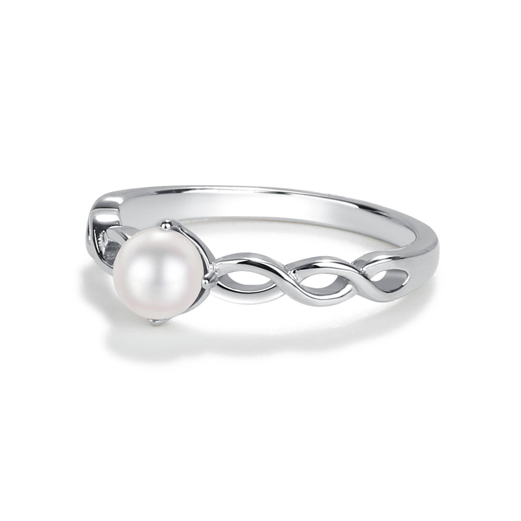 Girls Sterling Silver Freshwater Pearl Baby Ring for Kids