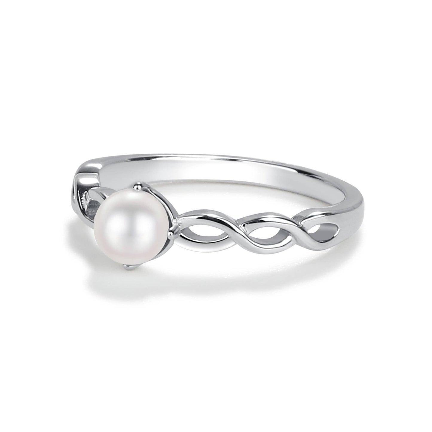 Girls Sterling Silver Freshwater Pearl Baby Ring for Kids