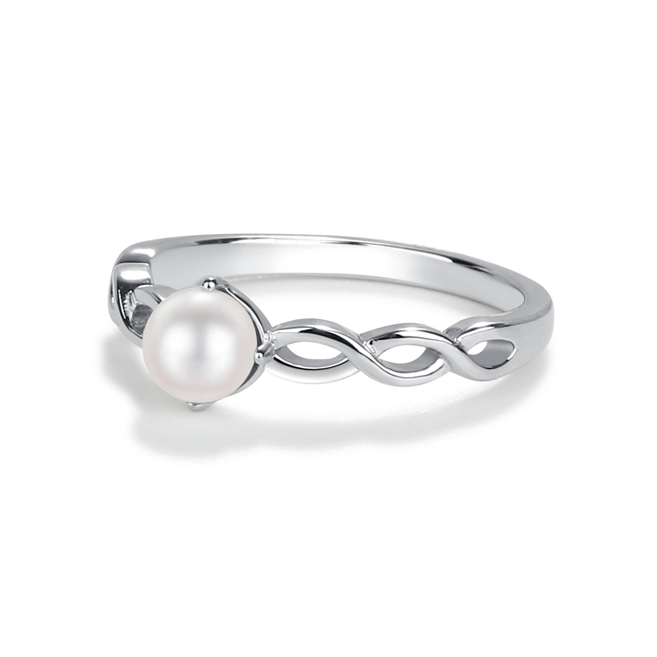 Girls Sterling Silver Freshwater Pearl Baby Ring for Kids