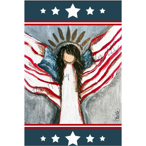 Garden Flag: Patriotic Dale, Angel, U.S.A.