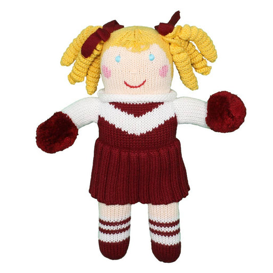 Cheerleader Knit Dolls: Maroon/White / 12" Plush