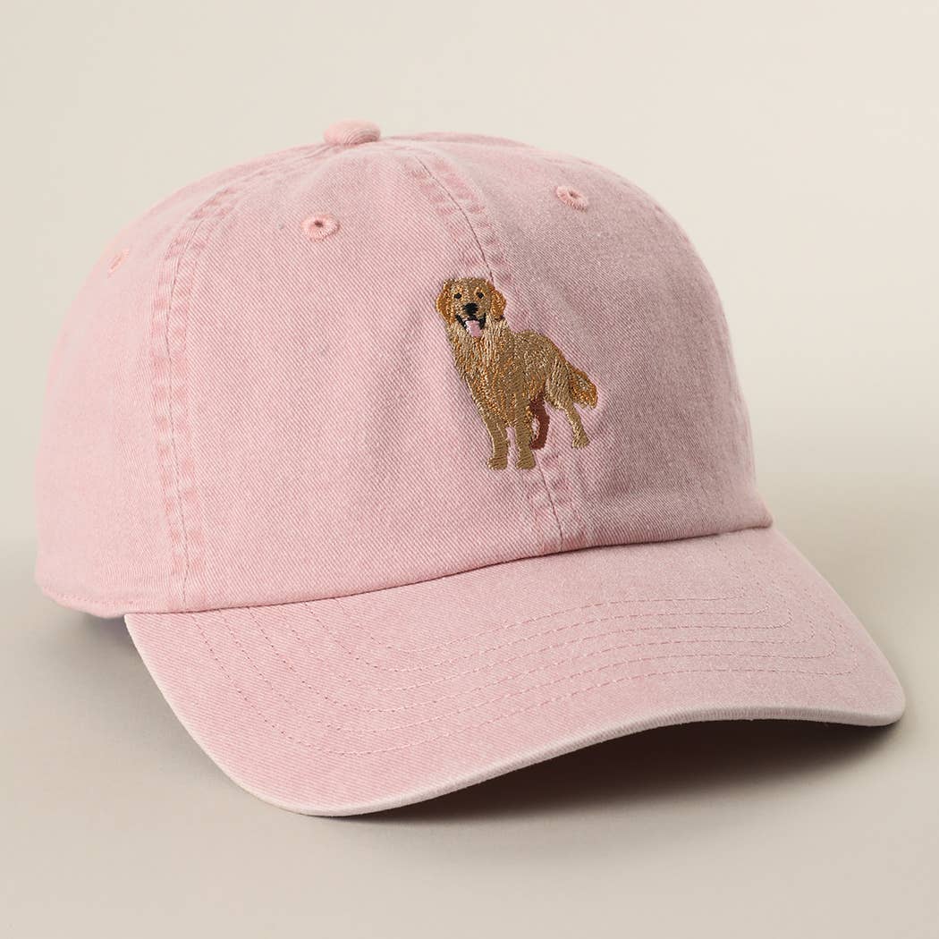Golden Retriever Embroidered Pigment Dyed Baseball Cap: BLUEMINT