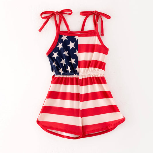 Girls Flag Romper
