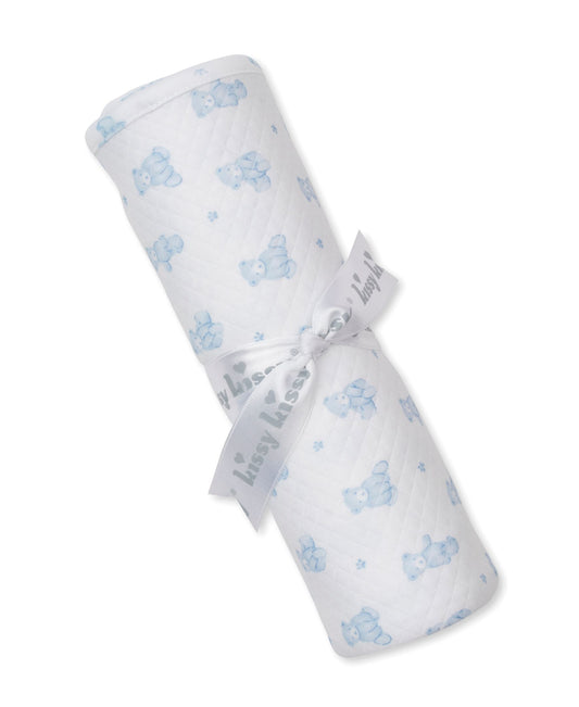 Jacquard Blue Teddy Blanket