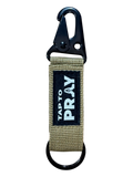 Tap To Pray™ - Tactical Carabiner Keychain: Tan
