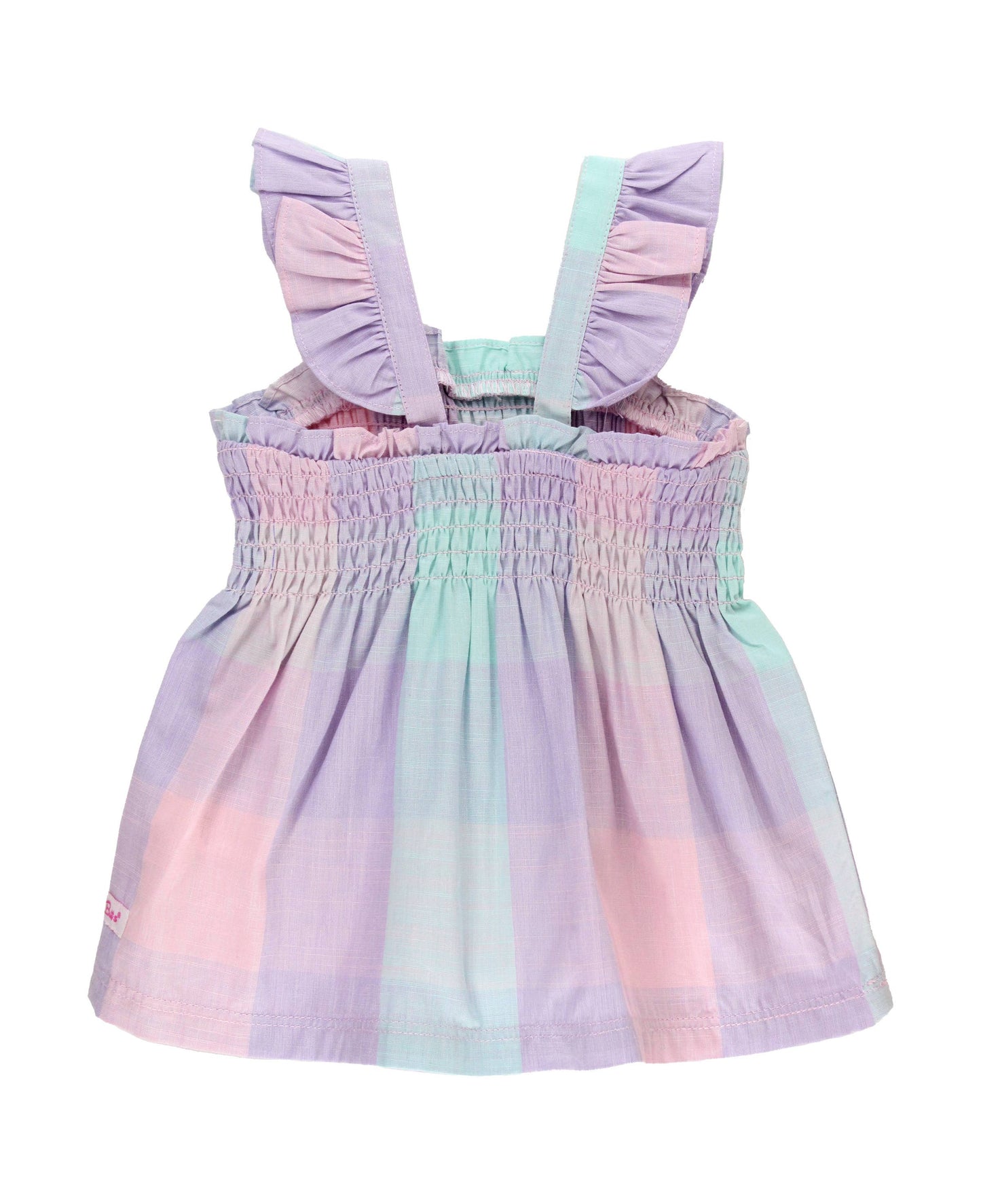 Cotton Candy Plaid Smocked Tank Top