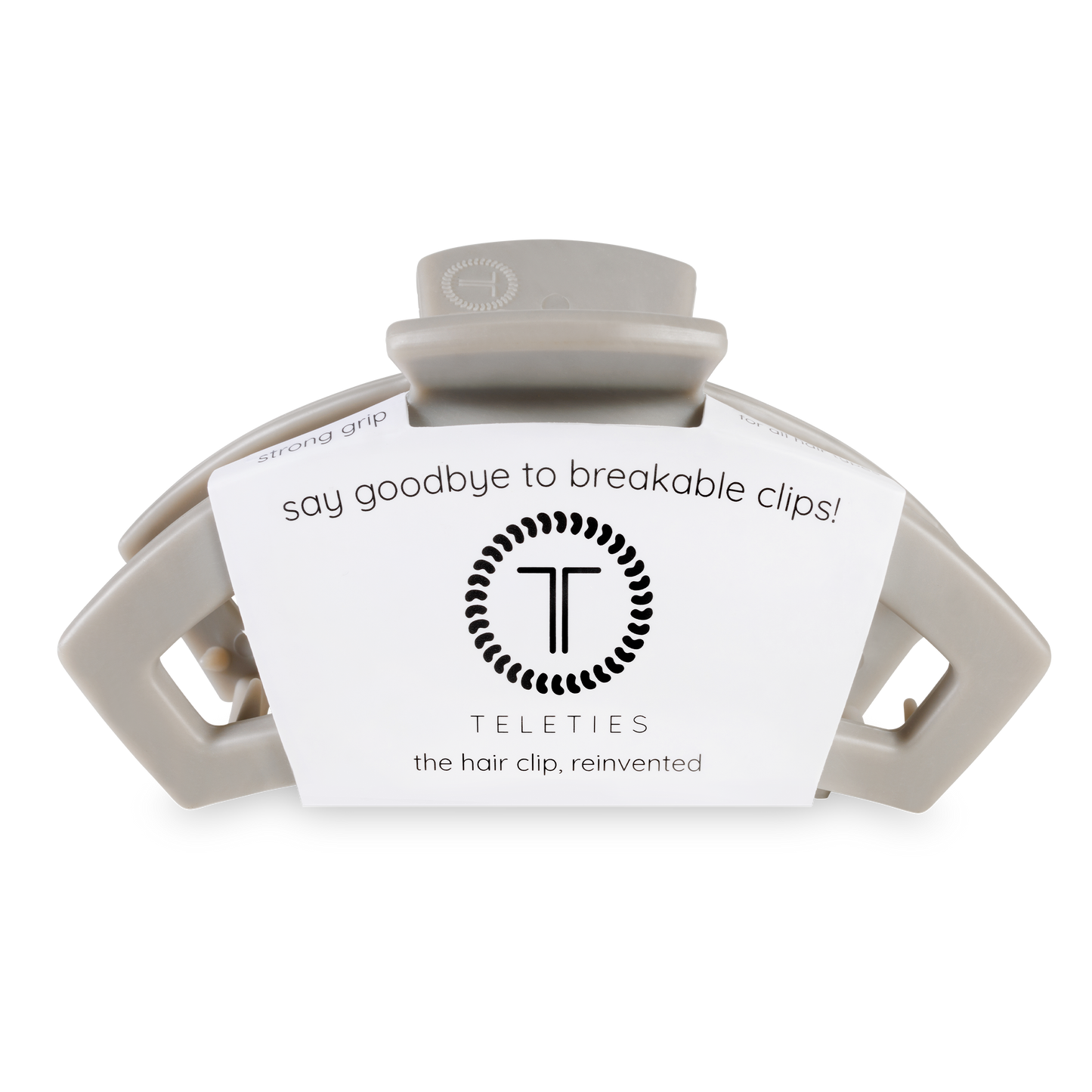 Open Hair Clip | Large | Silver Flames