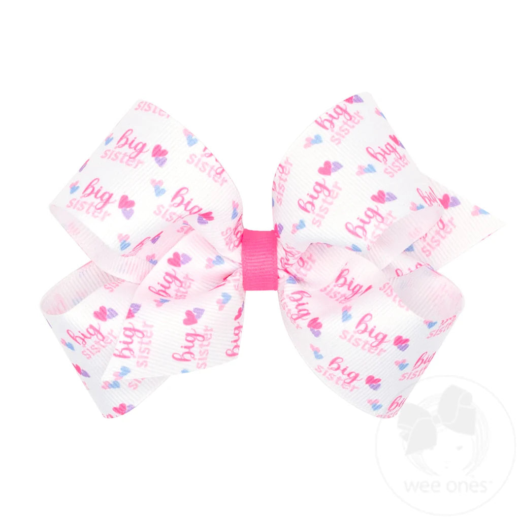 Big Sister Printed Bow