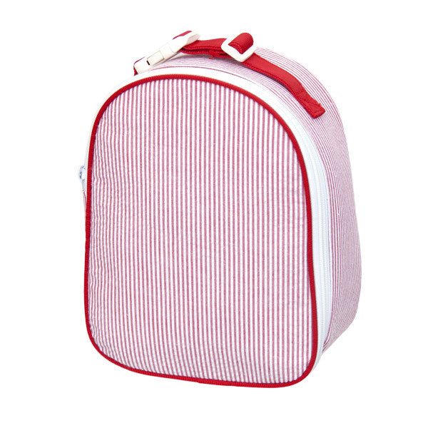 Red Seersucker Gumdrop Lunch Box