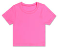 BRIGHT PINK RIBBED SHORT SLEEVE SHIRT