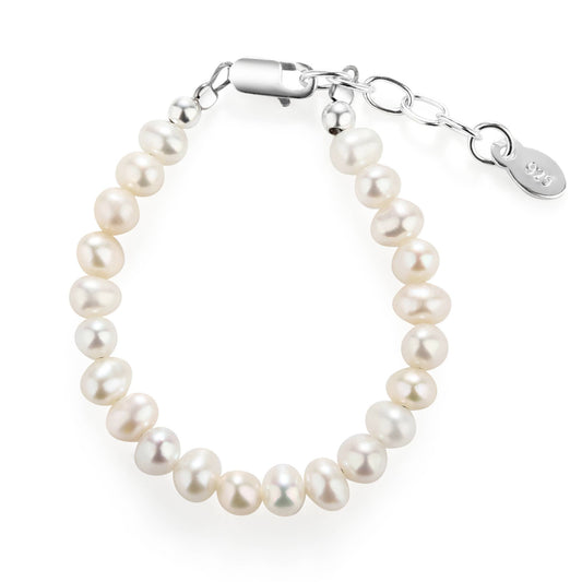 Kids Sterling Silver Freshwater Pearl Baby Girl Bracelet: Small 0-12m