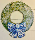 Interchangeable Boxwood Attachments: Blue Chinoiserie Bow