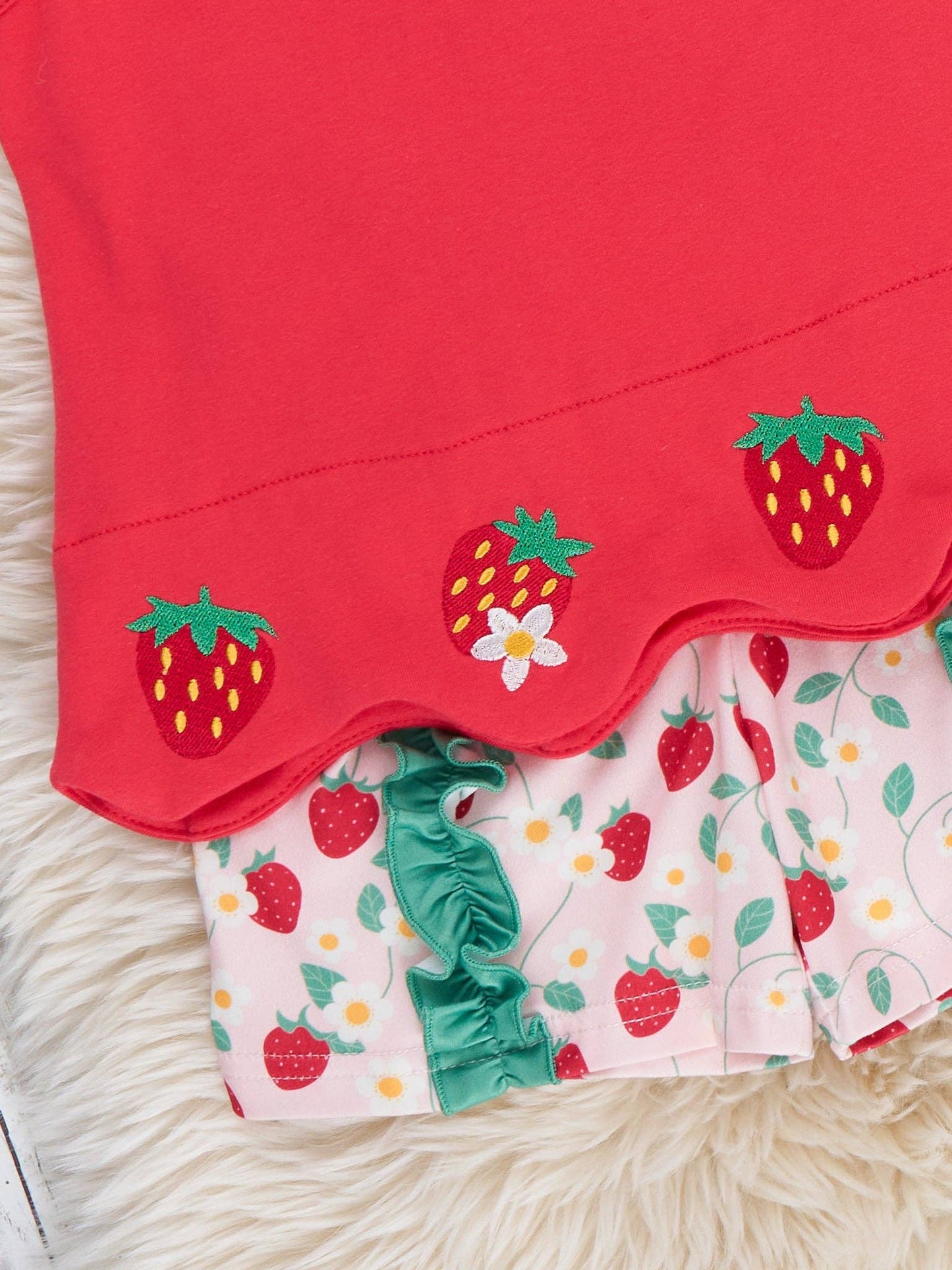 Strawberry Vines Ruffle Outfit