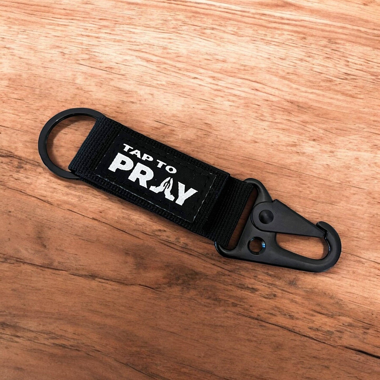 Tap To Pray™ - Tactical Carabiner Keychain: Green