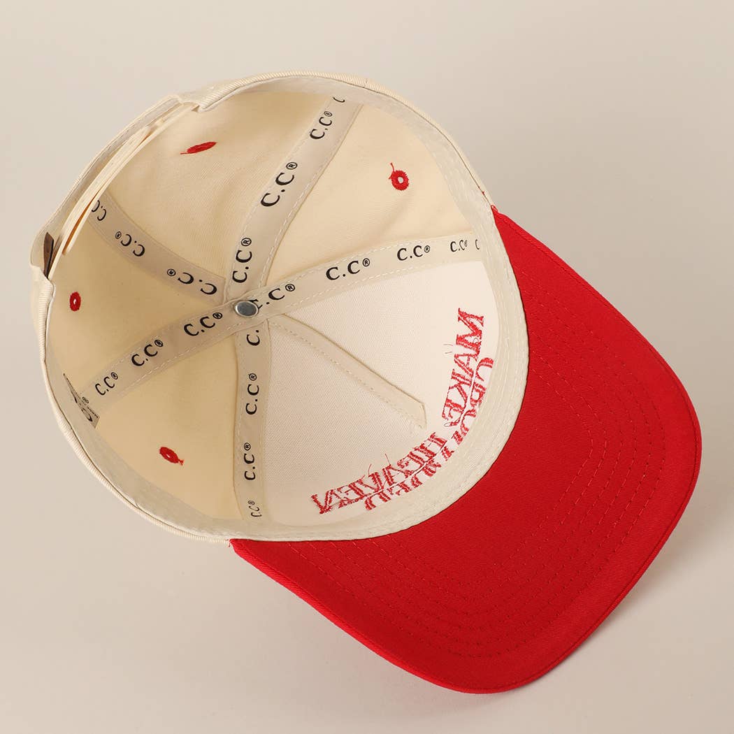 MAKE HEAVEN CROWDED Embroidery Baseball Cap: BLACK / One Size