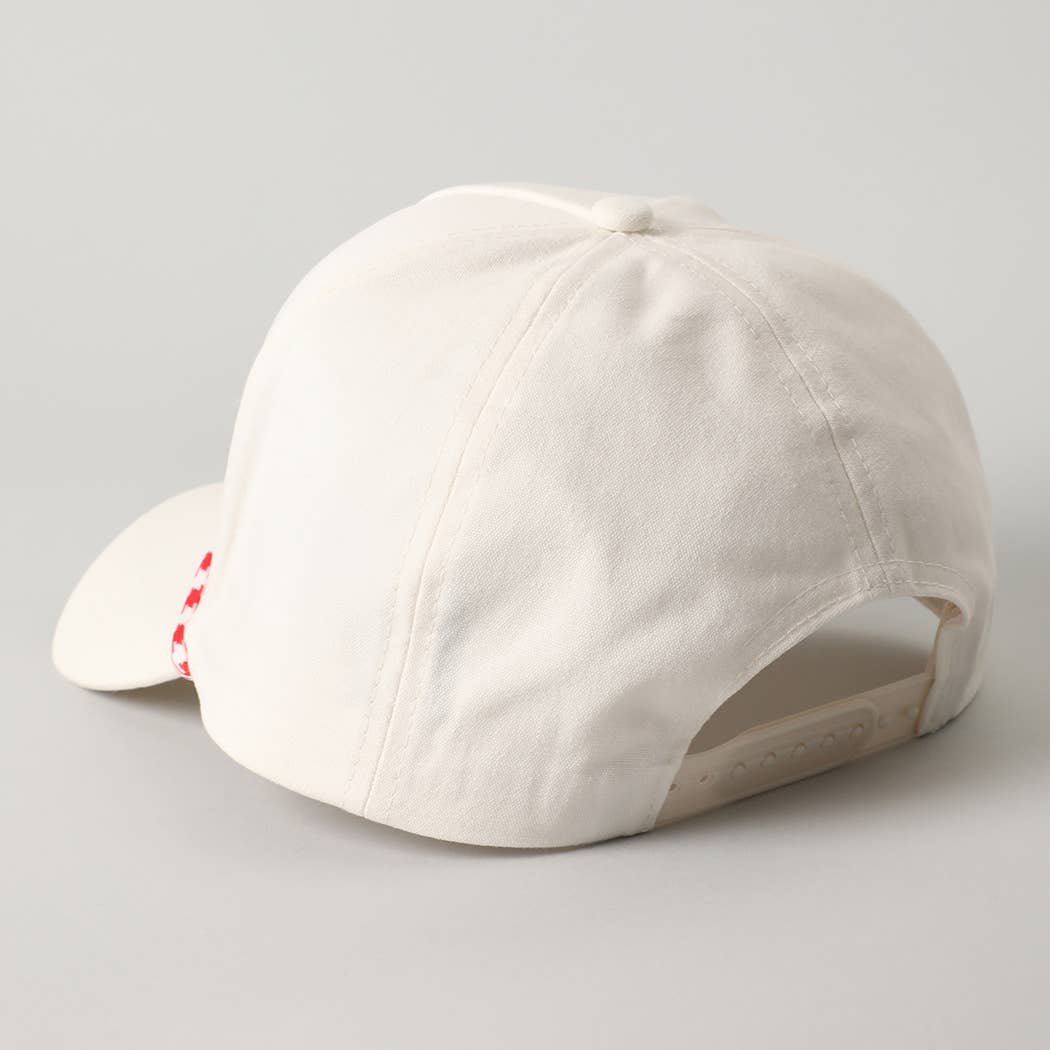USA Patch Rope Trucker Hat: Red