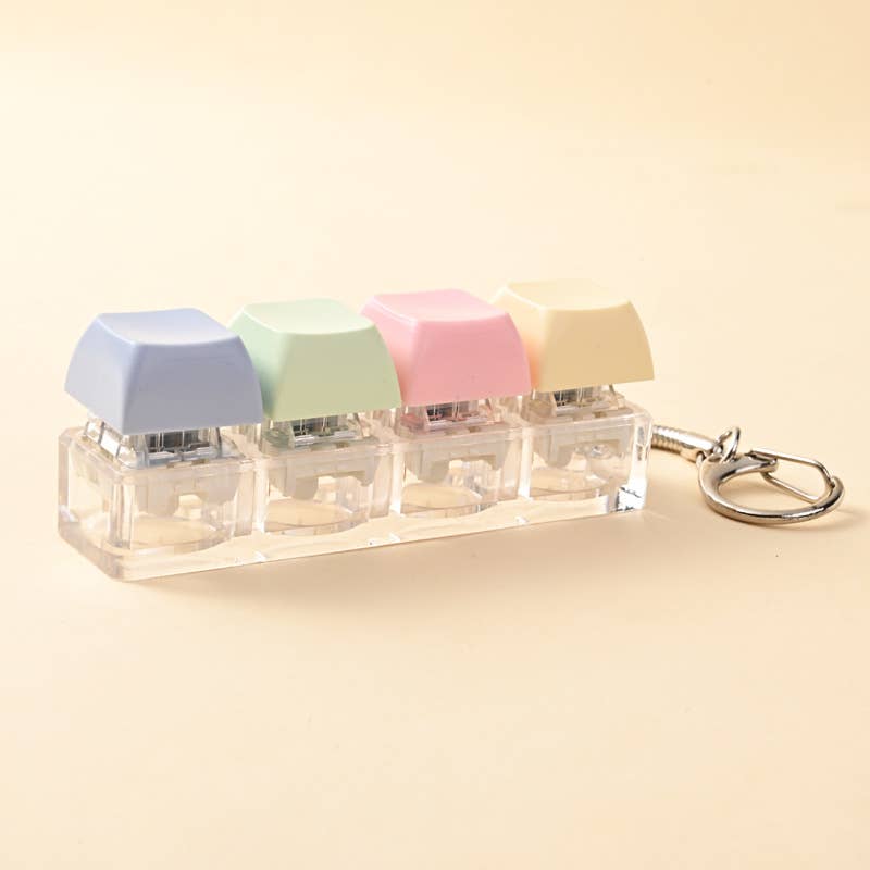 Keyboard Fidget Keychain Fidget Stress Relief Sensory Toy: Macarons