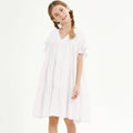 Ruffle Sleeves Tiered Gauze Dress