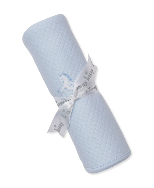 Rocking Horse Jacquard Blanket-BLUE