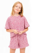 Dots Top & Shorts Set: Pink