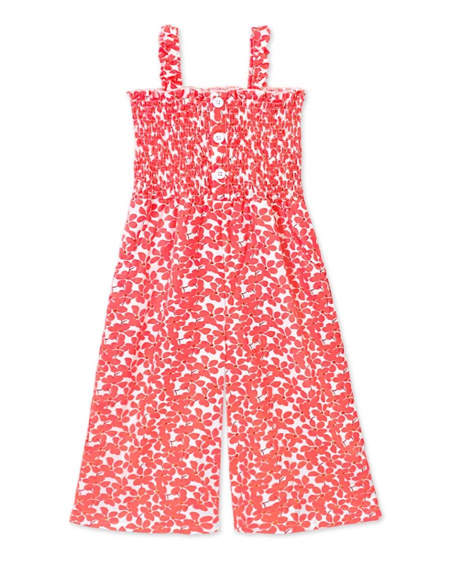 Coral Floral Romper