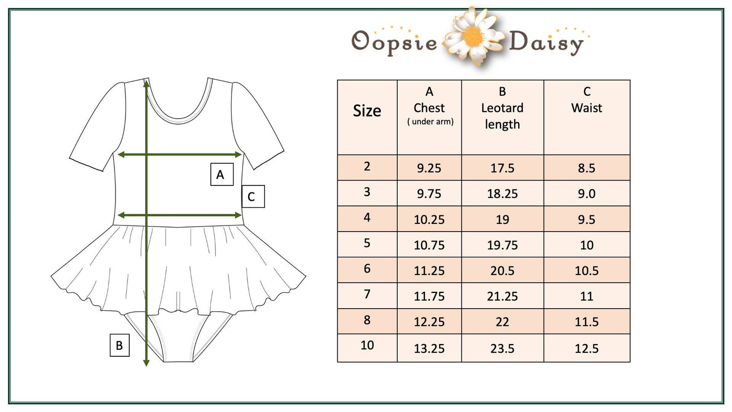 Rainbow Flower Check Skirted Leotard